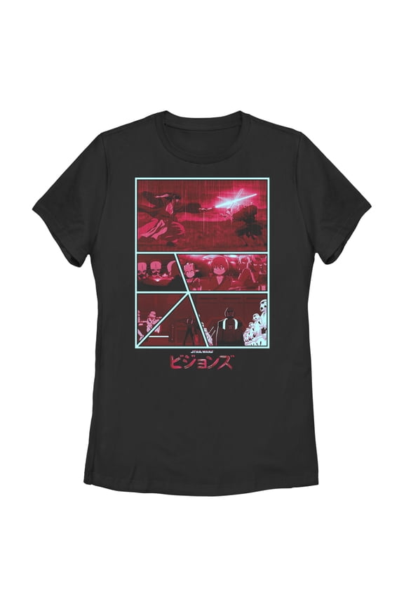 Women's Star Wars: Visions Panels Graphic Tee Black Small