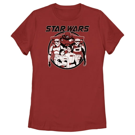 Women's Star Wars: Visions Stormtroopers Anime  Graphic Tee Red Small