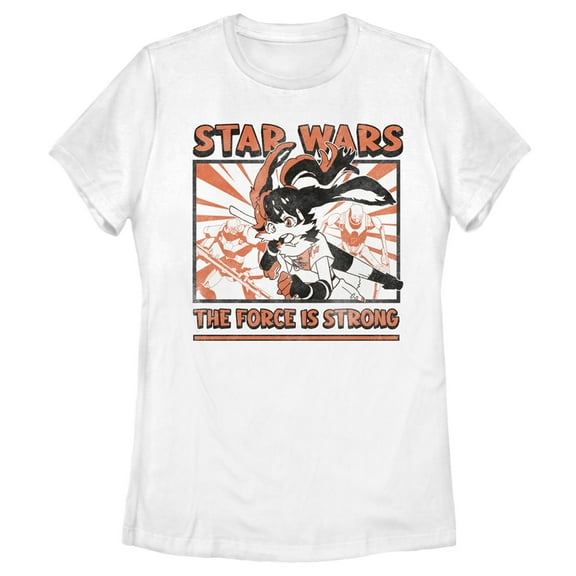 Women's Star Wars: Visions The Force is Strong  Graphic Tee White 2X Large