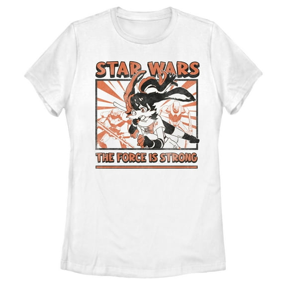 Women's Star Wars: Visions The Force is Strong Graphic Tee White Large
