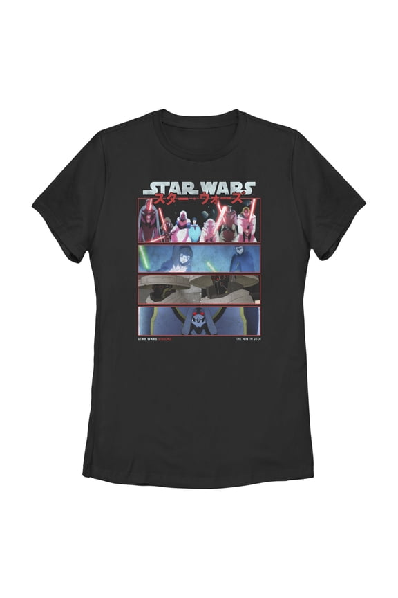 Women's Star Wars: Visions The Ninth Jedi Graphic Tee Black Small
