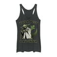 thumbnail image 1 of Women's Star Wars Yoda Best Daughter Racerback Tank Top Black Heather 2X Large, 1 of 3