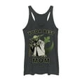 thumbnail image 1 of Women's Star Wars Yoda Best Mom  Racerback Tank Top Black Heather X Large, 1 of 3