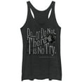 thumbnail image 1 of Women's Star Wars Yoda Do or Do Not Racerback Tank Top Black Heather Large, 1 of 3