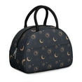 thumbnail image 1 of Women's Starry Night Gothic Lunch Box: Moon/Stars Pattern - Insulated Reusable Bag, Leakproof Cooler Tote with Adjustable Strap & Zipper, 1 of 4