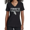 thumbnail image 1 of Women's Starter Black Chicago White Sox Team Color Shading V-Neck T-Shirt, 1 of 2