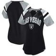thumbnail image 1 of Women's-Starter  Black Las Vegas Raiders Game On Notch Neck Raglan T-Shirt, 1 of 3