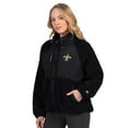 thumbnail image 1 of Women's Starter Black New Orleans Saints On the Ball Sherpa Jacket, 1 of 2