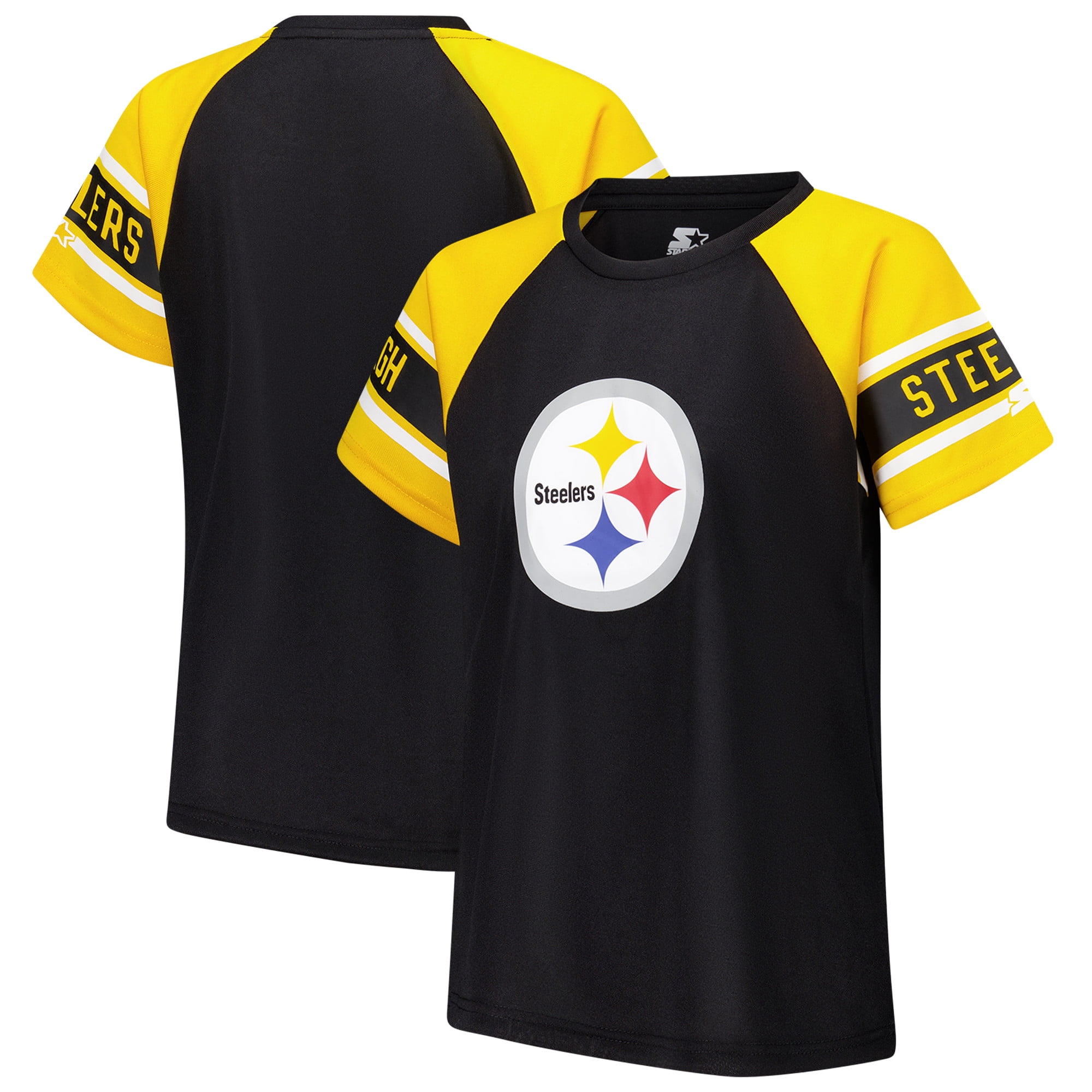 Women's Starter Black Pittsburgh Steelers 1st Rounder Color Block ...