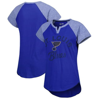 Women's Fanatics Branded Royal St. Louis Blues Primary Logo Team V-Neck  T-Shirt