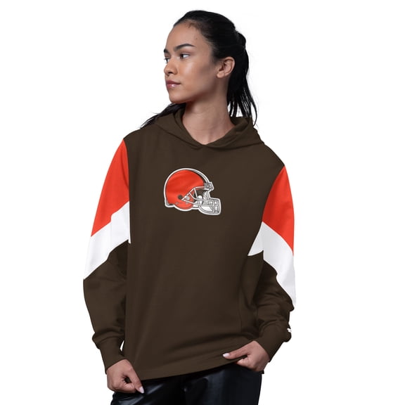 Women's Starter Brown Cleveland Browns Scrimmage Hoodie