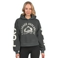 thumbnail image 1 of Women's Starter  Heather Charcoal Colorado Avalanche Star Player Cropped Fleece Hoodie, 1 of 2