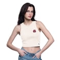 thumbnail image 1 of Women's Starter Cream Atlanta Braves Vintage Logo Show Up Cropped Tank Top, 1 of 1