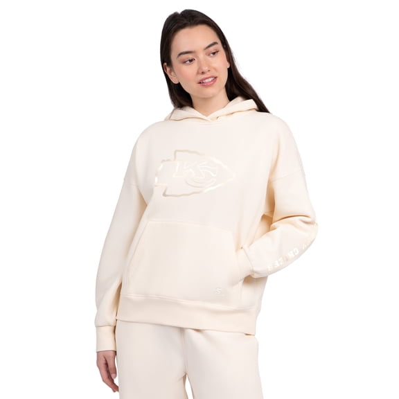 Women's Starter Cream Kansas City Chiefs Pastels Relaxed Travel Hoodie