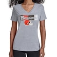thumbnail image 1 of Women's Starter Gray Cleveland Browns Color Shading V-Neck T-Shirt, 1 of 2