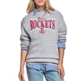 thumbnail image 1 of Women's Starter Gray Houston Rockets Arch Stripe Fleece Crewneck Sweatshirt, 1 of 3