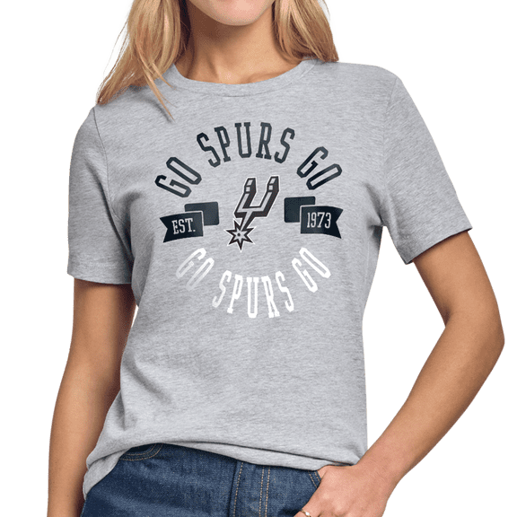 Women's Starter Gray San Antonio Spurs Go Spurs Go T-Shirt