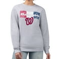 thumbnail image 1 of Women's Starter Gray Washington Nationals Team Color Shading Fleece Pullover Sweatshirt, 1 of 2