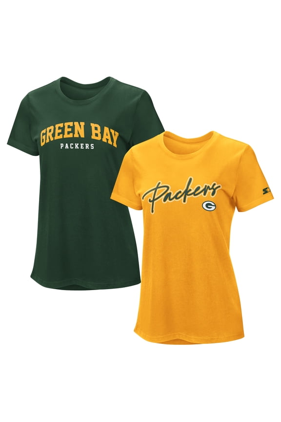 Women's Starter Green/Gold Green Bay Packers T-Shirt Combo Pack