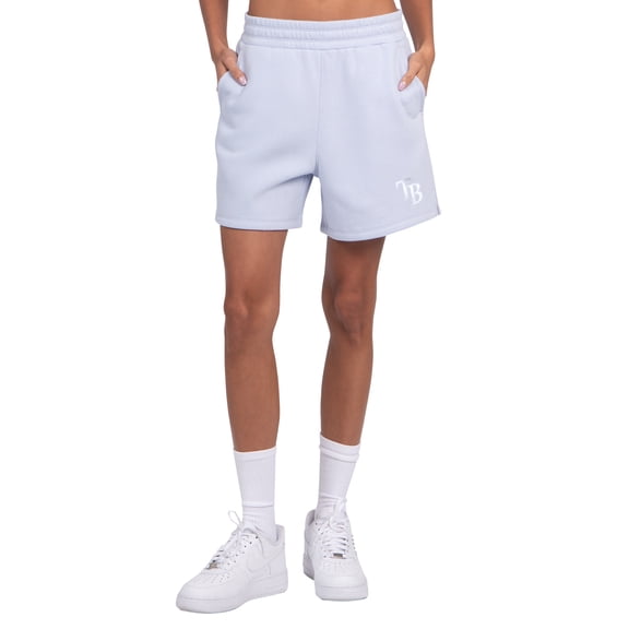 Women's Starter Light Blue Tampa Bay Rays Pastel High Waisted Shorts