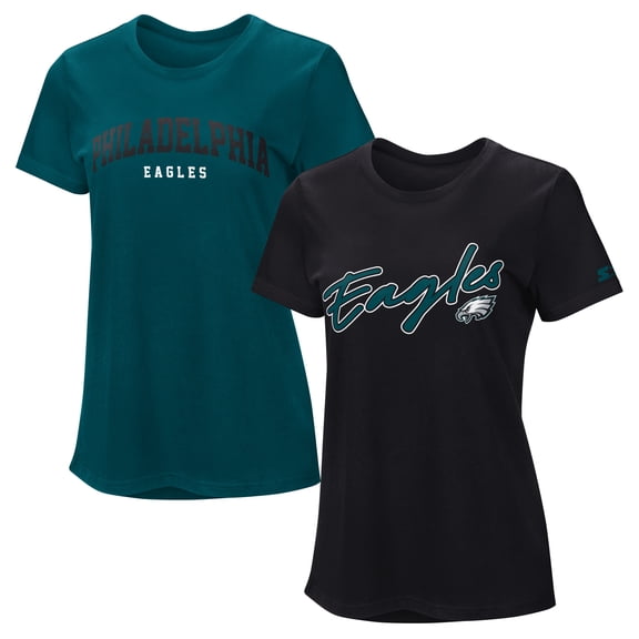 Women's Starter Midnight Green/Black Philadelphia Eagles T-Shirt Combo Pack