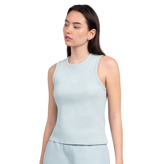 Women's Starter Mint Los Angeles Dodgers Pastels Ribbed Tank Top