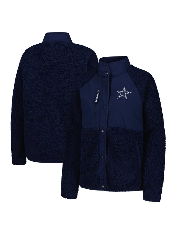 Women's Starter Navy Dallas Cowboys On the Ball Sherpa Jacket