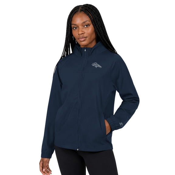 Women's Starter Navy Denver Broncos Athleisure Lightweight Full-Zip Jacket