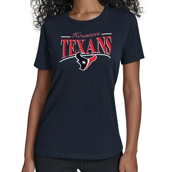 Women's Starter Navy Houston Texans Arch Stripe T-Shirt