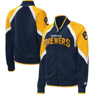 Women's Fanatics Branded Gold Milwaukee Brewers Team Logo Lockup V