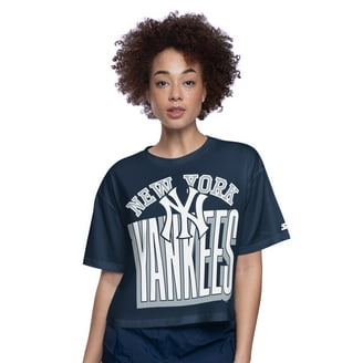 Women's Majestic Navy New York Yankees Plus Size Switch Hitter T