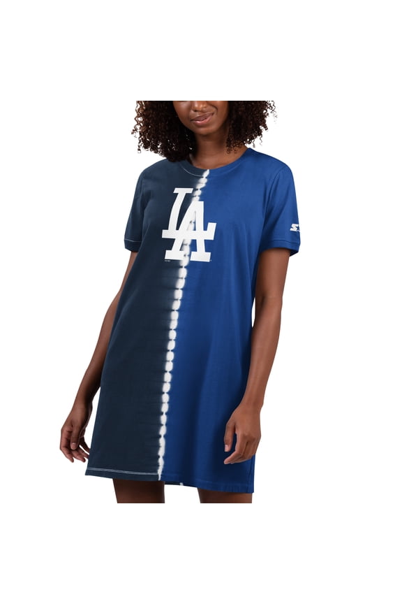 Women's Starter Navy/Royal Los Angeles Dodgers Ace Tie-Dye Sneaker Dress
