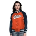 thumbnail image 1 of Women's Starter Orange/Navy Houston Astros Home Run Full-Snap Varsity Jacket, 1 of 2