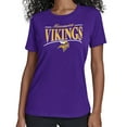 thumbnail image 1 of Women's Starter Purple Minnesota Vikings Arch Stripe T-Shirt, 1 of 2