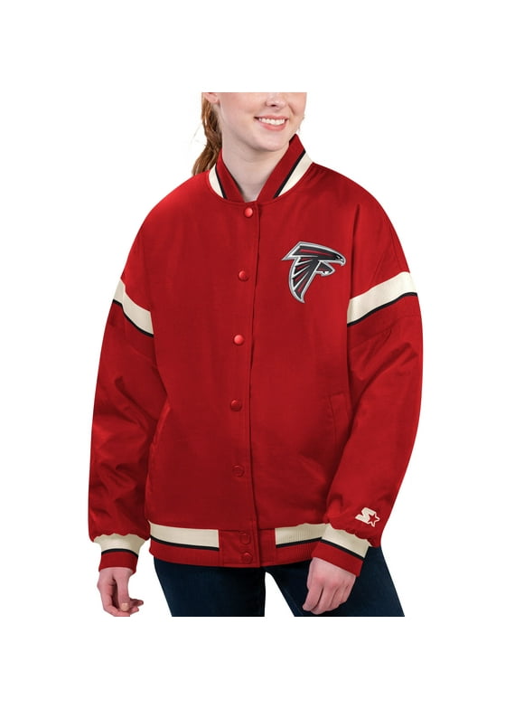 Women's Starter Red Atlanta Falcons Tournament Full-Snap Varsity Jacket