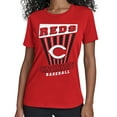thumbnail image 1 of Women's Starter  Red Cincinnati Reds Poster Print T-Shirt, 1 of 2