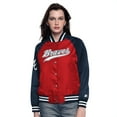 thumbnail image 1 of Women's Starter Red/Navy Atlanta Braves Home Run Full-Snap Varsity Jacket, 1 of 2