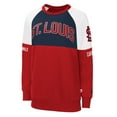 thumbnail image 1 of Women's Starter Red/Navy St. Louis Cardinals Baseline Raglan Pullover Sweatshirt, 1 of 1