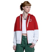 Womens Starter Red/Heather Gray Cincinnati Reds Wishbone Full-Zip Hoodie