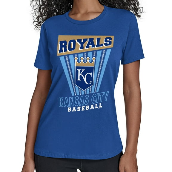 Women's Starter  Royal Kansas City Royals Poster Print T-Shirt