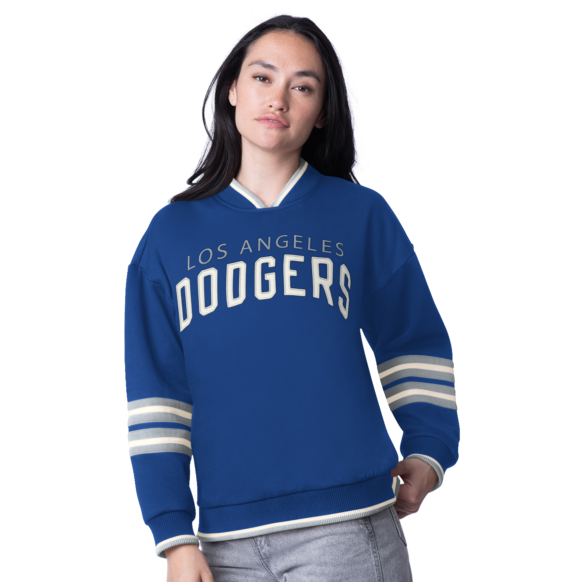 Women's Starter Royal Los Angeles Dodgers Wild Card Oversized Pullover