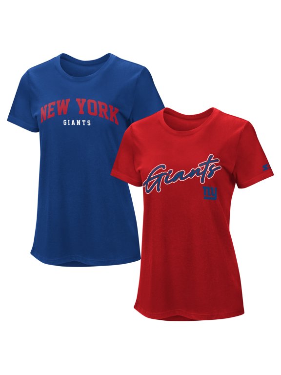 Women's Starter Royal/Red New York Giants T-Shirt Combo Pack