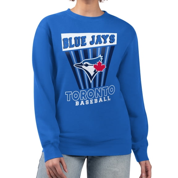 Women's Starter  Royal Toronto Blue Jays Poster Print Pullover Sweatshirt