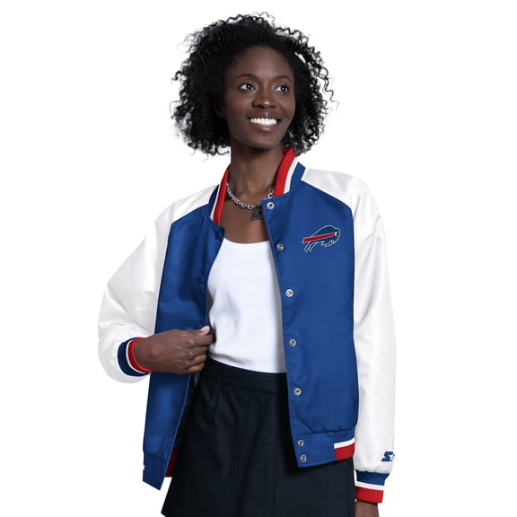 Women's Starter  Royal/White Buffalo Bills Blitz Full-Snap Varsity Jacket