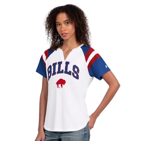 Women's Starter White Buffalo Bills Game On Notch Neck T-Shirt