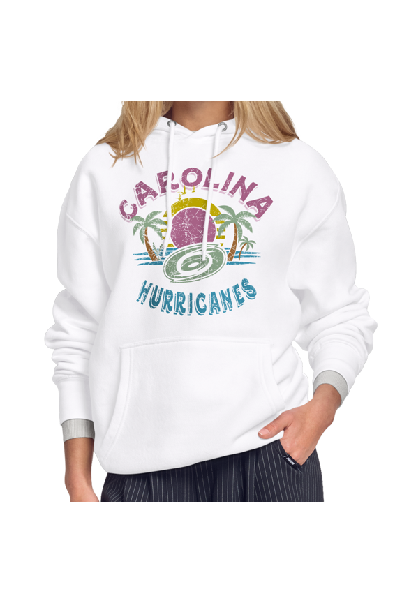 Women's Starter White Carolina Hurricanes Tonal Beach Hoodie