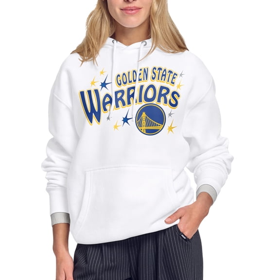 Women's Starter White Golden State Warriors Fireworks Fleece Hoodie
