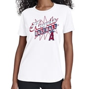 Womens Starter White Los Angeles Angels Drive-In T-Shirt
