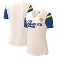 thumbnail image 1 of Women's Starter White Los Angeles Rams Kick Start V-Neck T-Shirt, 1 of 3