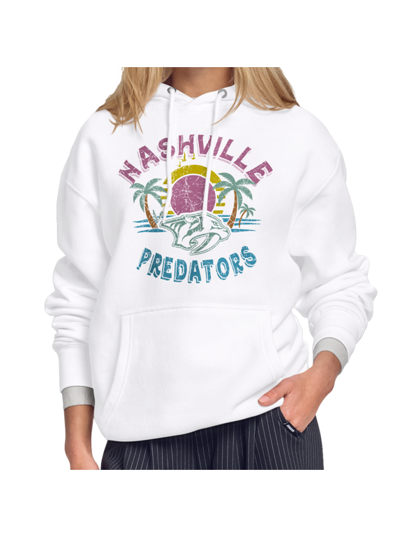 Women's Starter White Nashville Predators Tonal Beach Hoodie